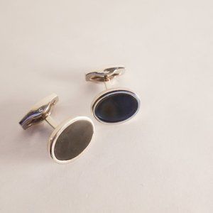Black and Silver Cufflinks